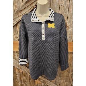 Michigan wolverines gameday Quilted popover grey size M ^^